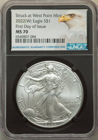 2022-(W) Silver Eagle Struck at West Point FDI NGC MS70