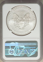 2008-W S$1 Silver Eagle Burnished SP NGC MS70