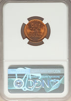 1958-D 1C RD NGC Plus Lincoln Cent NGC MS67+