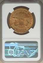 1858-S $20 CAC Liberty Double Eagle NGC AU53