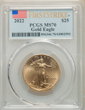 2022 $25 Half-Ounce Gold Eagle FS PCGS MS70