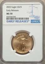 2022 $25 Half-Ounce Gold Eagle FS NGC MS70