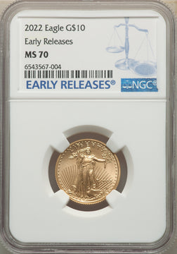 2022 $10 Quarter Ounce Gold Eagle FS NGC MS70