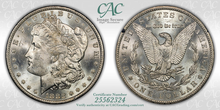 1882-CC $1 GSA Treasure Hoard Morgan Dollar CAC MS64