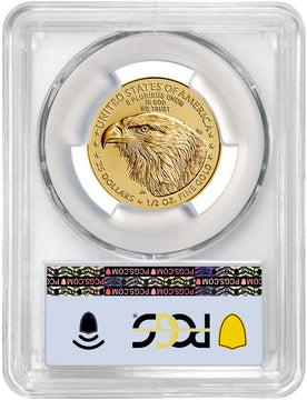 2025 1/2 oz Gold Eagle First Day of Issue PCGS MS70 Flag Label