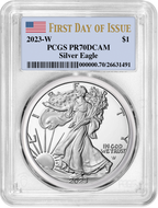 2023-W Proof Silver Eagle First Day of Issue PCGS PR70 Deep Cameo