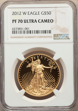 2012-W $50 One-Ounce Gold Eagle NGC PF70