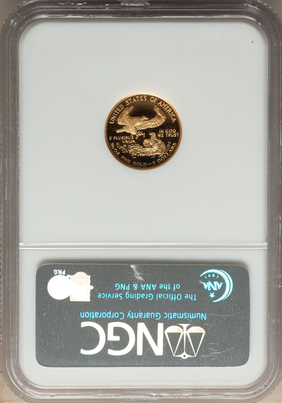 1992-P $5 Tenth-Ounce Gold Eagle NGC MS70