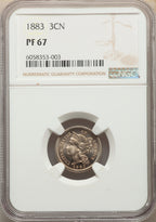 1883 3CN Proof Three Cent Nickel NGC PR67