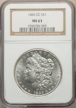 1883-CC S$1 Morgan Dollar NGC MS63