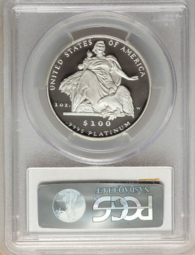2004-W P$100 One-Ounce American Platinum Eagle Statue of Liberty PCGS PR70
