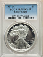 1994-P S$1 Silver Eagle PCGS MS70