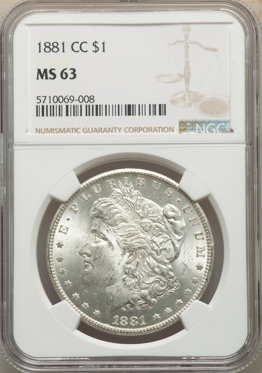 1881-CC S$1 Morgan Dollar NGC MS63
