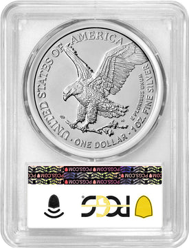 2024 American Silver Eagle FDI Tread Label PCGS MS70