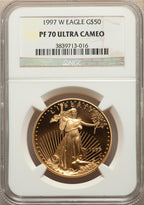 1997-W $50 One-Ounce Gold Eagle NGC MS70