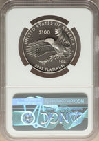 2018-W $100 One Ounce Platinum Eagle Life NGC MS70