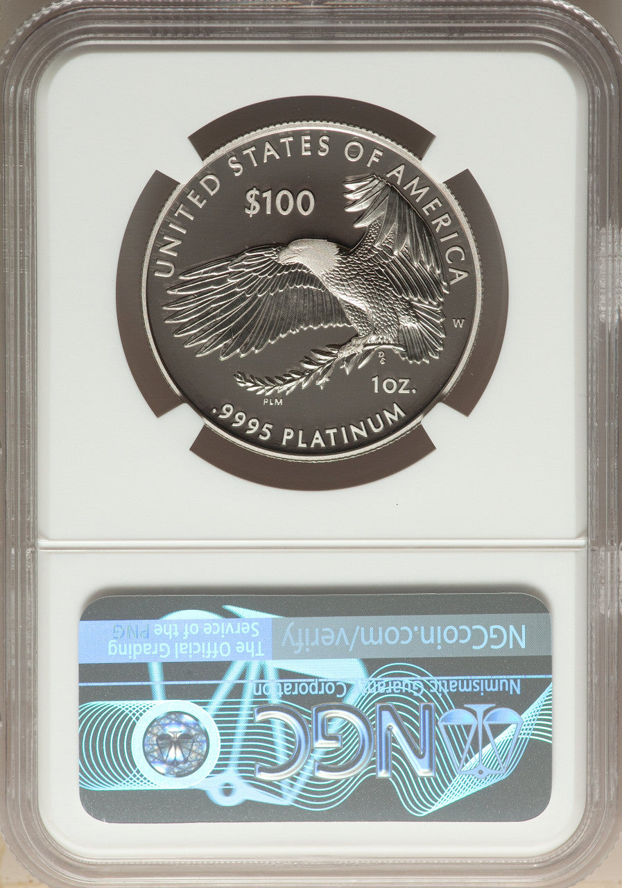 2018-W $100 One Ounce Platinum Eagle Life NGC MS70