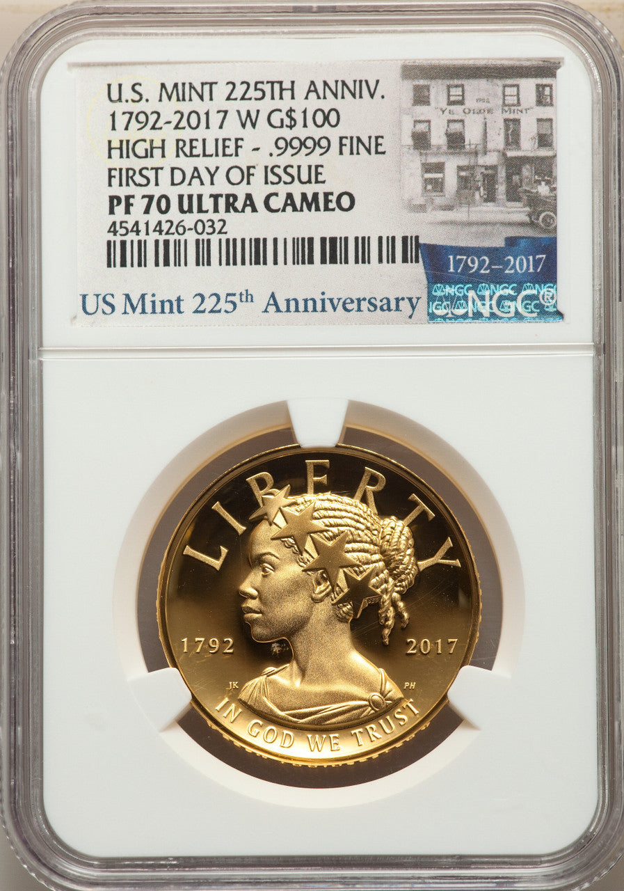 2017-W $100 American Liberty High Relief First Day of Issue NGC PF70