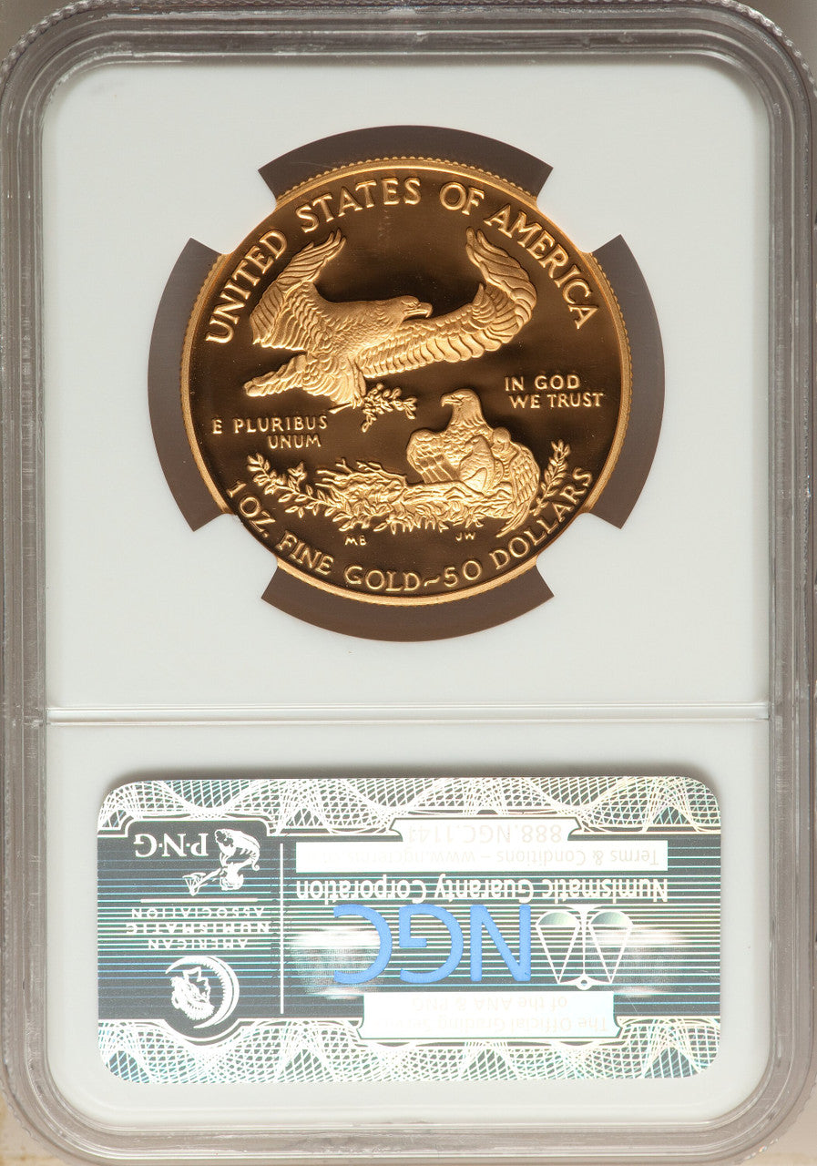 1995-W $50 One-Ounce Gold Eagle NGC PF70