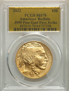 2022 $50 Gold Buffalo First Strike PCGS MS70