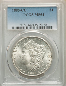 1885-CC S$1 Morgan Dollar PCGS MS64