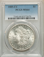 1885-CC S$1 Morgan Dollar PCGS MS64