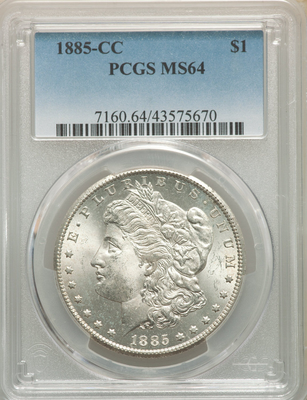 1885-CC S$1 Morgan Dollar PCGS MS64