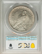 1921 S$1 Peace Dollar PCGS AU58