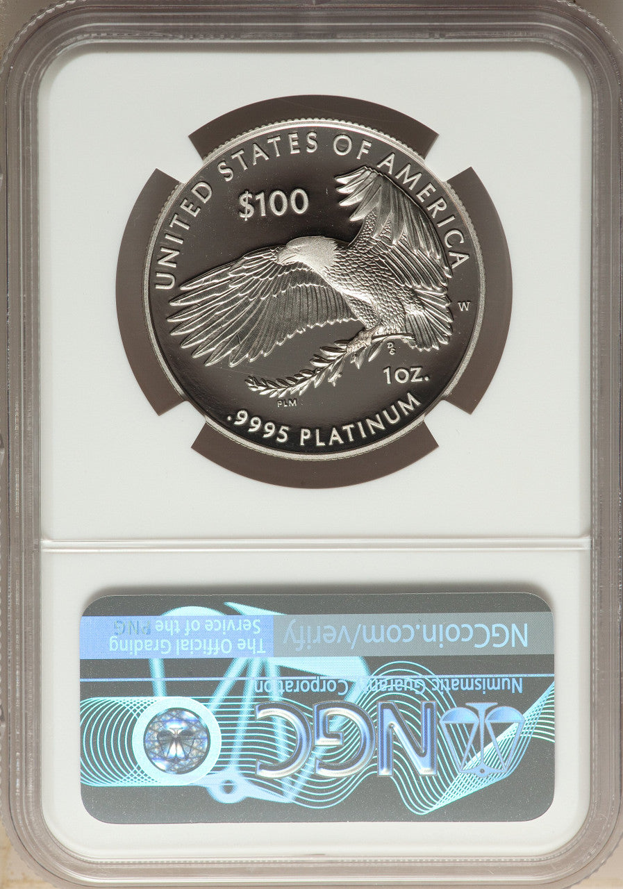 2022-W $100 One-Ounce Platinum Eagle Freedom of Speech First Strike NGC PF70