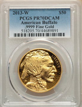 2013-W $50 One-Ounce Gold Buffalo PCGS PR70