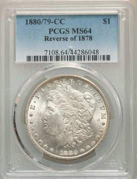 1880-CC $1 Reverse of 1878 Morgan Dollar PCGS MS64