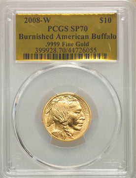 2008-W $10 Quarter-Ounce Gold Buffalo SP PCGS MS70