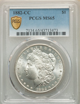 1882-CC S$1 Morgan Dollar PCGS MS65