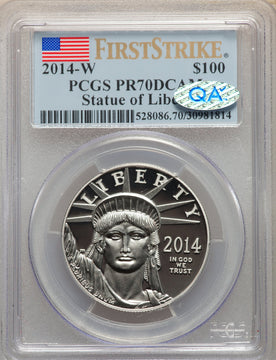 2014-W $100 One-Ounce Platinum Eagle First Strike PCGS PR70