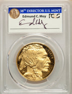 2019-W $50 One-Ounce American Buffalo .9999 Fine Gold First Day of Issue Denver Moy PCGS PR70