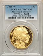 2018-W $50 One-Ounce Gold Buffalo PCGS MS70