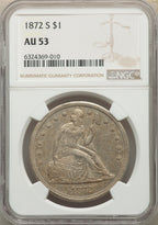 1872-S S$1 Seated Dollar NGC AU53