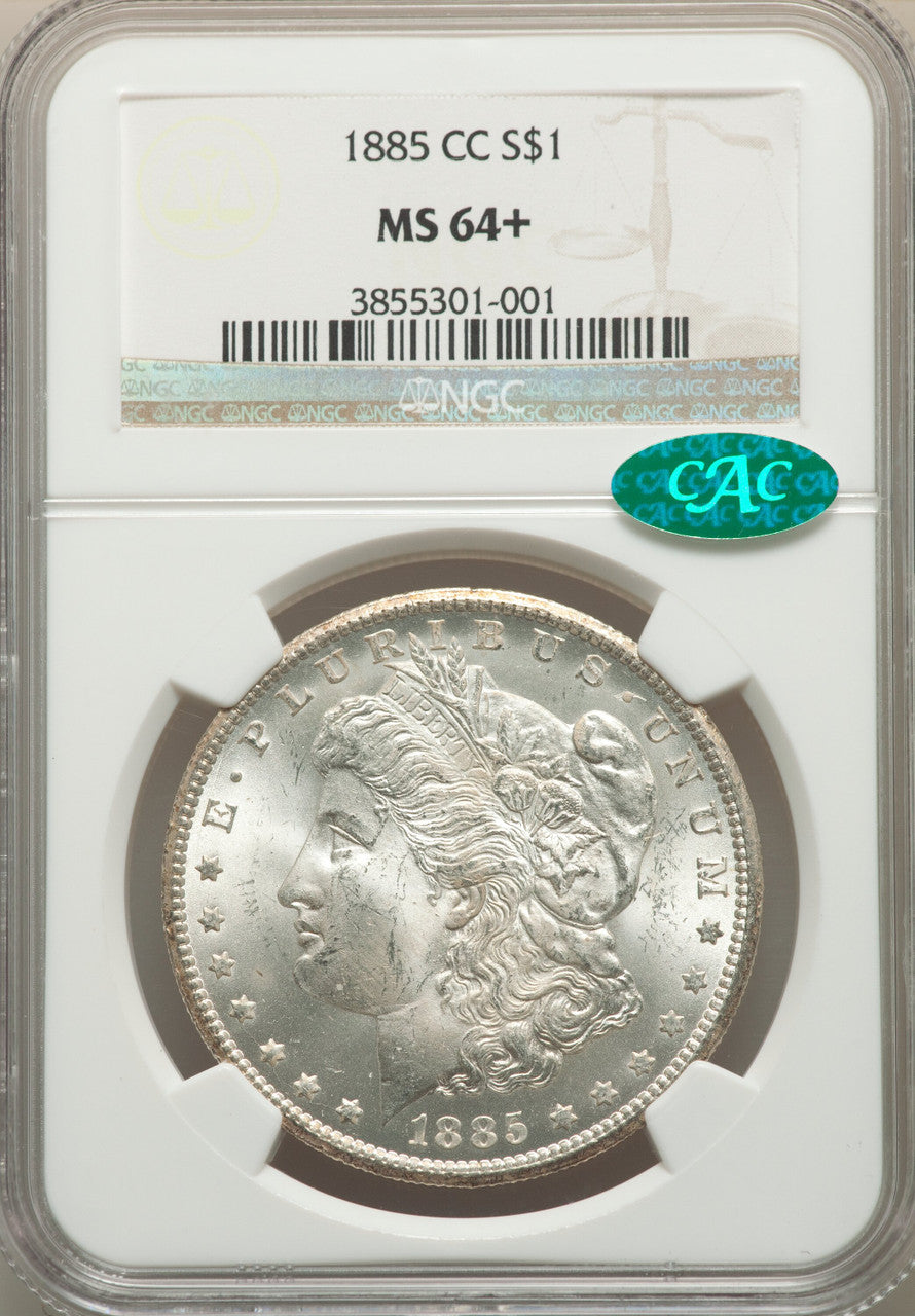1885-CC S$1 CAC NGC Plus Morgan Dollar NGC MS64+