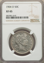 1904-O 50C Barber Half Dollar NGC XF45