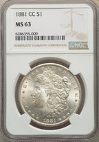 1881-CC $1 Morgan Dollar NGC MS63