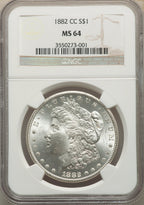 1882-CC S$1 Morgan Dollar NGC MS64