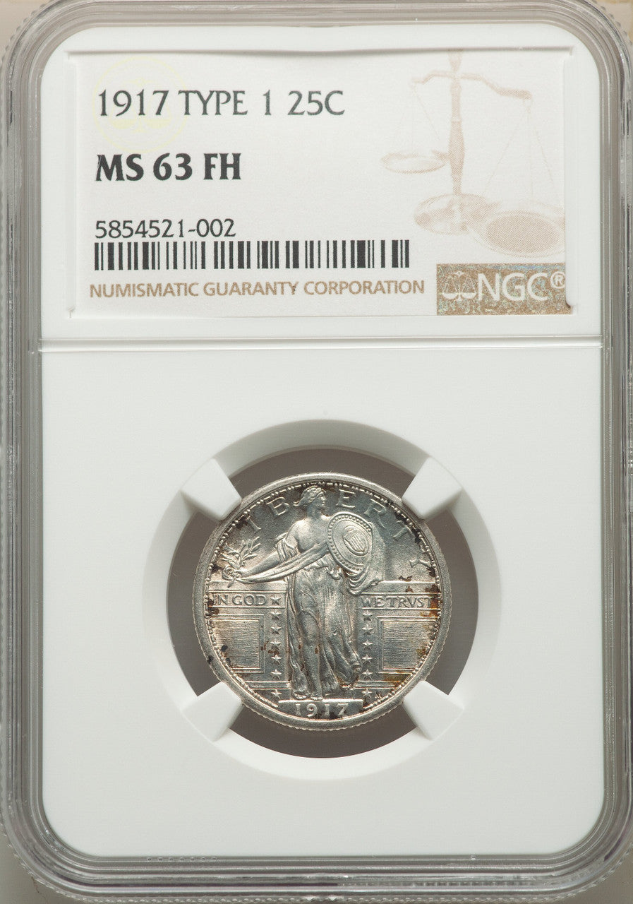 1917 Type One FH Standing Liberty Quarter NGC MS63
