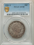 1901-S 50C Barber Half Dollar PCGS XF40