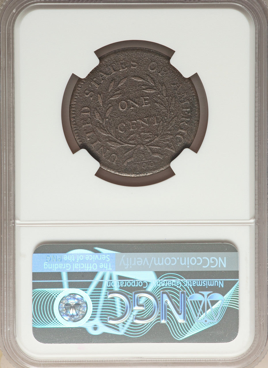 1796 1C Reverse of 1795 Single Leaves BN Large Cent Details NGC XF40