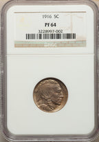 1916 5C Proof Buffalo Nickel NGC PR64
