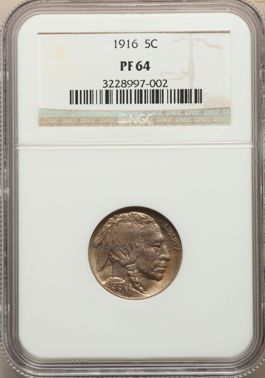 1916 5C Proof Buffalo Nickel NGC PR64