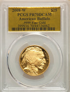 2008-W $25 Half-Ounce Gold Buffalo PCGS PR70