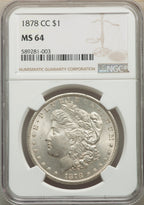 1878-CC S$1 Morgan Dollar NGC MS64