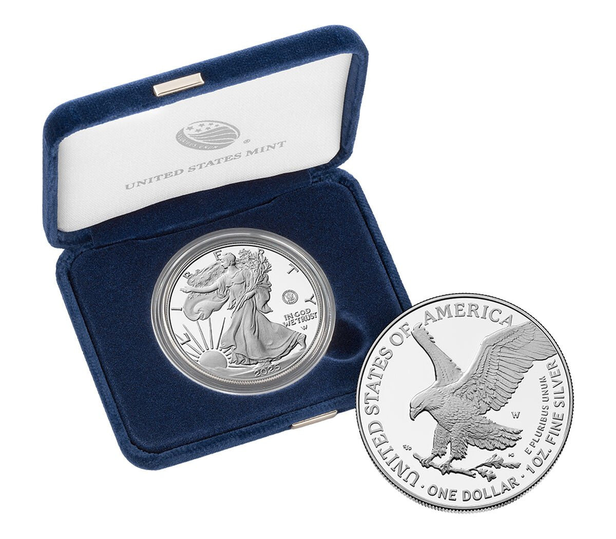 2025-W 1 oz Proof Army Privy Silver Eagle Coin w/Box & COA