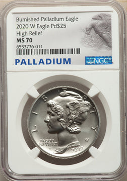 2020-W $25 Palladium NGC MS70